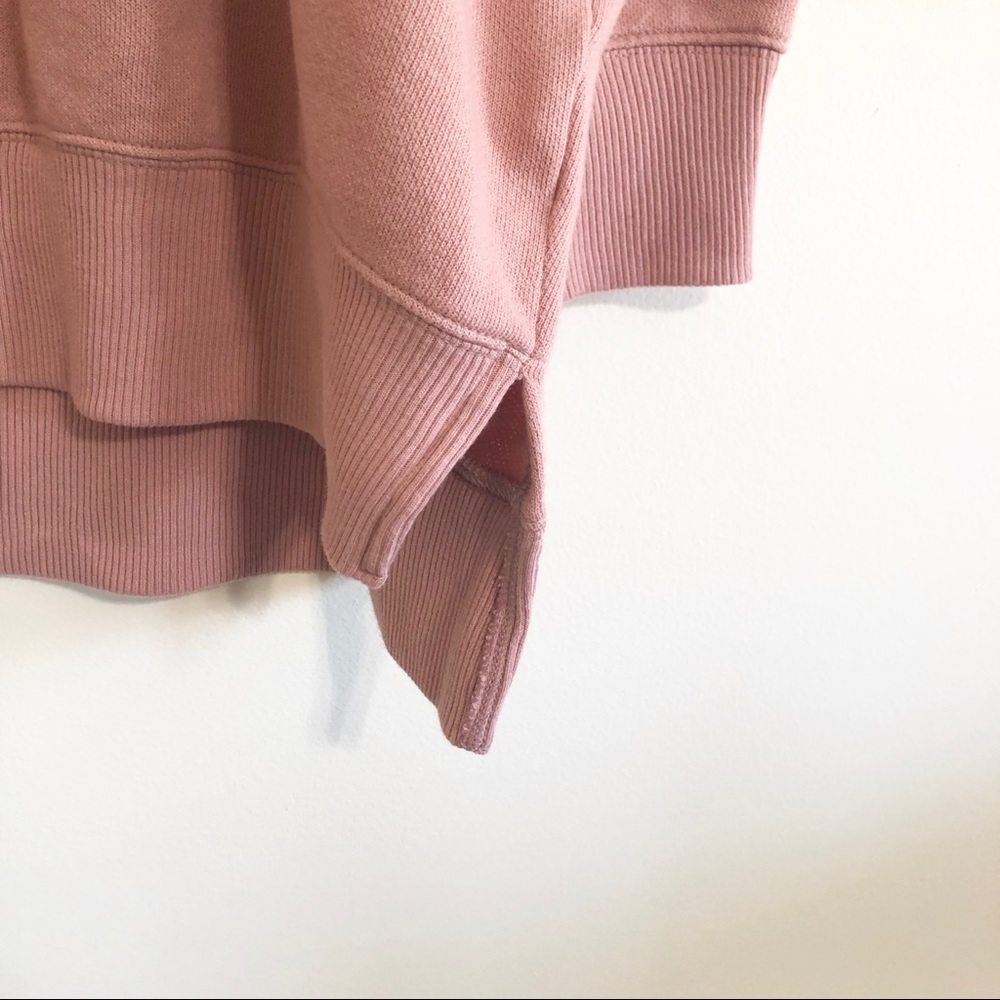 aerie Oversized Crewneck Sweatshirt in Dusty Pink - Picture 4 of 13